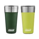 Kit Com 2 Copos Térmicos Com Tampa 600ml Verde E Light Green Coleman