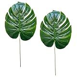 Kit Com 2 Costela De Adão Planta Artificial Para Decoração Tamanho Grande