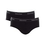 Kit Com 2 Cuecas Slip Brief Cotton Calvin Klein Preto