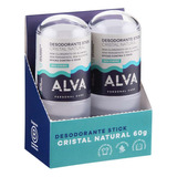 Kit Com 2 Desodorantes Alva Cristal Natural 60g