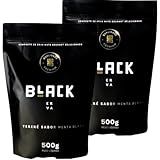 Kit Com 2 Ervas Black Erva Mate Tereré 500g Cada Premium Gourmet - Acompanha Medidor -MENTA BLACK-