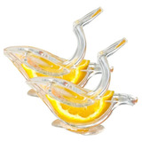 Kit Com 2 Espremedor De Limão Gourmet Transparente Manual