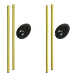 Kit Com 2 Estacas De Agilidade Com Base Treinamento 1 Fit Cor Amarelo