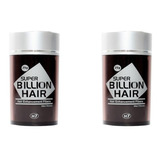 Kit Com 2 Fibras De Queratina Em Pó Super Billion Hair 25g