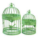 Kit Com 2 Gaiola Redonda Provençal 83062 Ferro 02 Verde