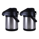 Kit Com 2 Garrafas Térmica De Inox 2 5 Litros Chacal