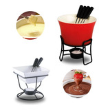 Kit Com 2 Jogos Fondue De Porcelana Salgado E Doce