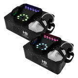 Kit Com 2 Maquinas De Fumaça 2000w Led Dj Fog Machine Co2