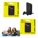 Kit Com 2 Memory Card Ps2 32mb Compatível Envio Imediato