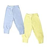 Kit Com 2 Mijão Culote Calça Para Bebe Algodão Menino Gênero Menino Tamanho M Cor Azul Amarelo