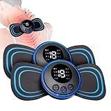 Kit Com 2 Mini Massageador Pulso Elétrico Portátil Recarregável Estimulador Ems Para Dores No Pescoço Coluna Pernas Pequeno Alivia Dor Tensão Muscular Crossfit Atividade Corporal
