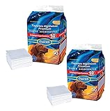 Kit Com 2 Pacotes De Tapetes Higiênicos Chalesco 50 Para Cães Total De 100 Unidades Absorção Superior Controle De Odores E Proteção Antivazamento