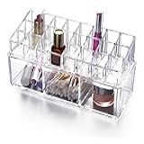 KIT Com 2 Pçs Organizador Acrílico Cosméticos Maquiagem Batom
