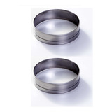 Kit Com 2 Peças Aro Modelador Hamburguer Aço Inox 11x2 5 Cm