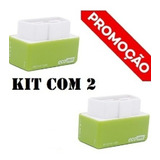 Kit Com 2 Peças Chip Economizador De Gasolina álcool Obd2
