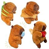 Kit Com 2 Pelúcias De Capivara Brinquedo De Pelúcia Fofas E Muito Macias Com Acessorios Mochila De Tartaruga E Boia De Peixinho Capivara Para Meninas E Meninos -Tartaruga E Boia-