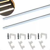 Kit Com 2 Perfil De Led 18mm Sobrepor Branco 1metro Cada