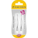 Kit Com 2 Pinças Para Sobrancelhas- Ponta Reta- Aço Inox- Marco Boni- 2 Unidades