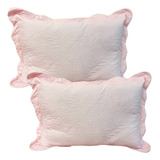 Kit Com 2 Porta Travesseiro 50x 70 Imediato Cor Rosa Dyuri