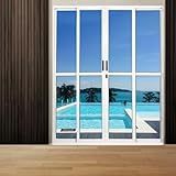 Kit Com 2 Portas Sacada De Alumínio 4 Folhas 210 X 200cm Com Fechadura Linha 25 Branco
