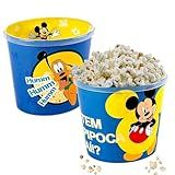 Kit Com 2 Potes De Pipoca Estampado Do Mickey 2 1 Litros Plasútil Formato Oval