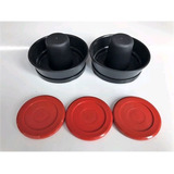 Kit Com 2 Rebatedores 3 Discos Para Air Hockey