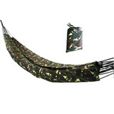 Kit Com 2 Redes De Dormir Descanso Nylon Camuflada Camping