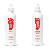 Kit Com 2 Removes 220ml Super Pé Terapia Podal Spa Dos Pés