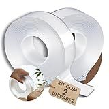 Kit Com 2 Rolos Fita Mágica Nano Adesiva Dupla Face 3M - Transparente- Extra Forte- Lavável E Reutilizável Em Gel Autocolante - Qualidade Premium LNSTORE