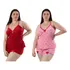 Kit Com 2 Short Doll Plus Size Estampado Em Liganete