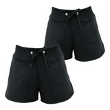 Kit Com 2 Shorts Feminino Moletom