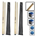 Kit Com 2 Tacos Sinuca Profissional Platinum Bilhar Goiabão Cor Natural