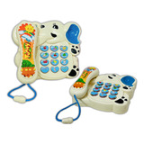 Kit Com 2 Telefones Educativo Musical Unicórnio Elefante