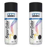 Kit Com 2 Tinta Spray Preto