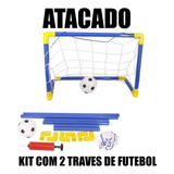 Kit Com 2 Traves Chute A Gol Com Bola Golzinho Infantil