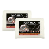 Kit Com 2 Travesseiro Nasa x 10cm Viscoelástico Duoflex Cor Branco