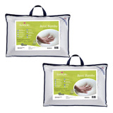 Kit Com 2 Travesseiros Basic Bambu Cor Branco