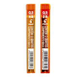 Kit Com 2 Tubos De Grafite Pilot 0 5mm Hb E 2b