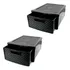 Kit Com 2 Un Gaveteiro Organizador Rattan Preto Empilhavel