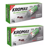 Kit Com 2 Veneno Mata Formiga Caseiras Kromax Gel 10g