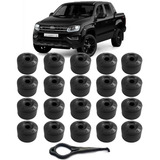 Kit Com 20 Peças Capa Parafuso Roda Chave 19mm Vw Amarok