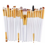 Kit Com 20 Pincéis De Maquiagem Profissionais