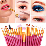 Kit Com 20 Pincéis Profissionais Para Maquiagem Com Estojo