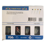 Kit Com 20 Pinos De Fibra De Vidro E 4 Brocas Odontológica