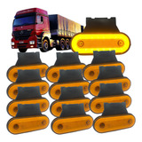 Kit Com 24 Led Lateral Foguinho Caminhão Carreta Suporte
