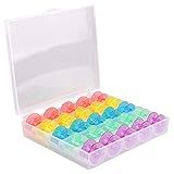 Kit Com 25 Bobinas Carretilha Alta Colorida - Estojo Brinde