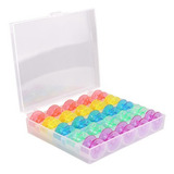 Kit Com 25 Bobinas Carretilha Alta Colorida Estojo Brinde