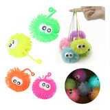 Kit Com 25 Bola Mamona Luz Piscante Rosto Sorriso Brinquedo
