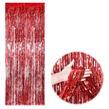Kit Com 2un Cortina Metalizada Fitas Para Decoração Festas