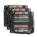 KIT COM 3 Alfajor Havanna Solito Chocolate 70 Cacao Com Doce De Leite 65g
